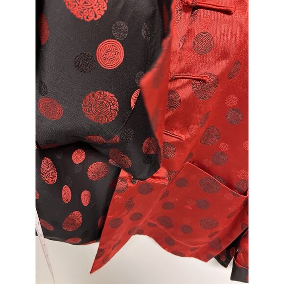 Men’s Vintage Silk Chinese Tang Medium Reversible Shirt Coat Suit Jackets Glam - Picture 10 of 10